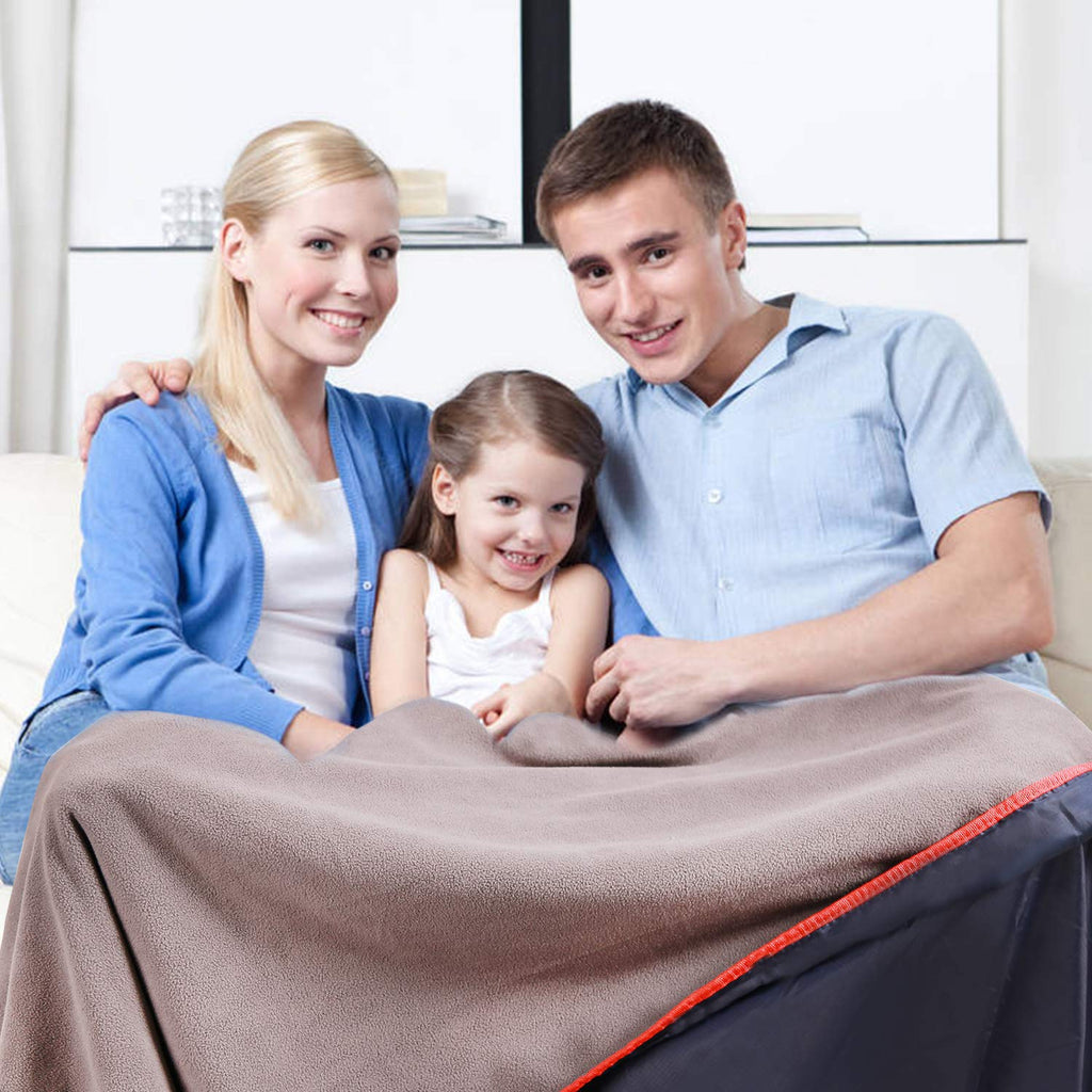 Large Waterproof Stadium Blanket for Cold Weather, Soft Warm Fleece Camping Blanket Windproof for Outdoor Sports