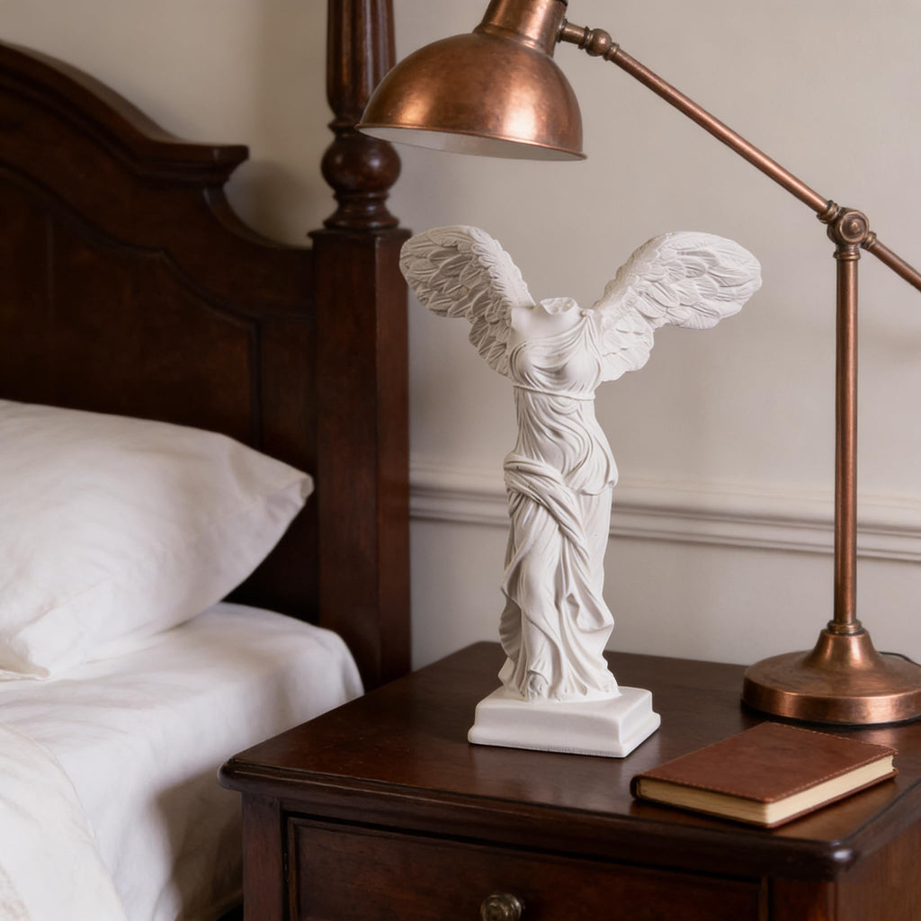 Winged Victory of Samothrace Statue, Head Bust Statue Decor, Coffee Table Decor White, Greek Mythology Decor /Living