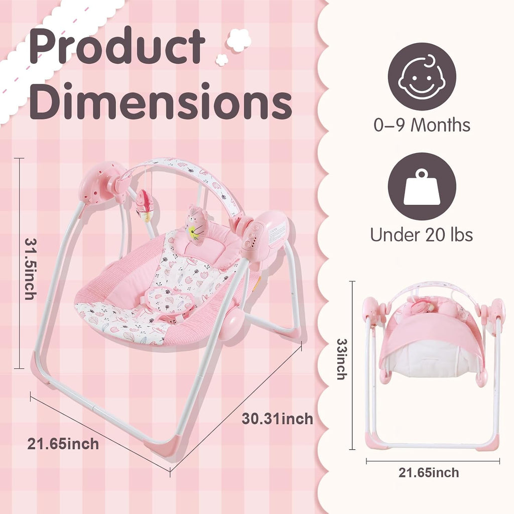 Swing for Infants, Portable Infant Swing with Music