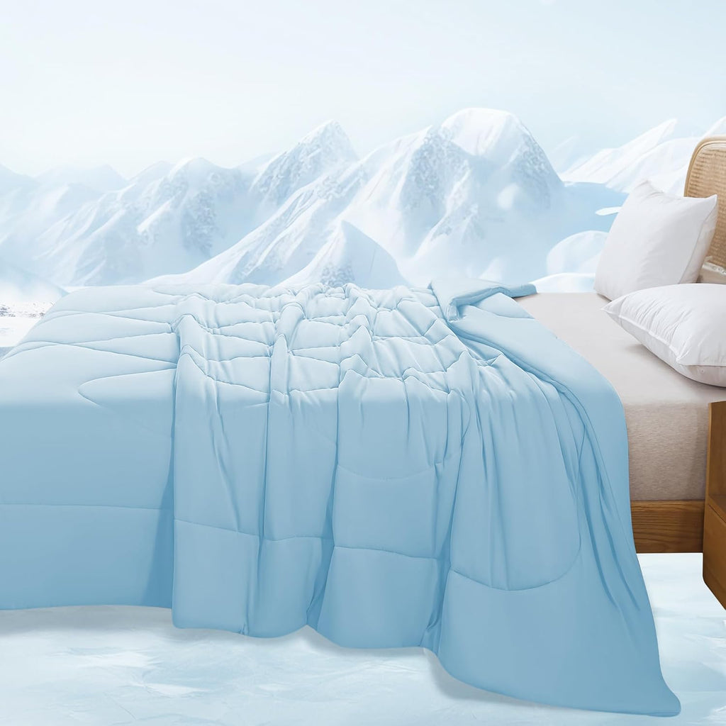 Cooling Blankets for Hot Sleepers, Luxury Lightweight Cozy Soft Throw for Night Sweats Double Sided Breathable