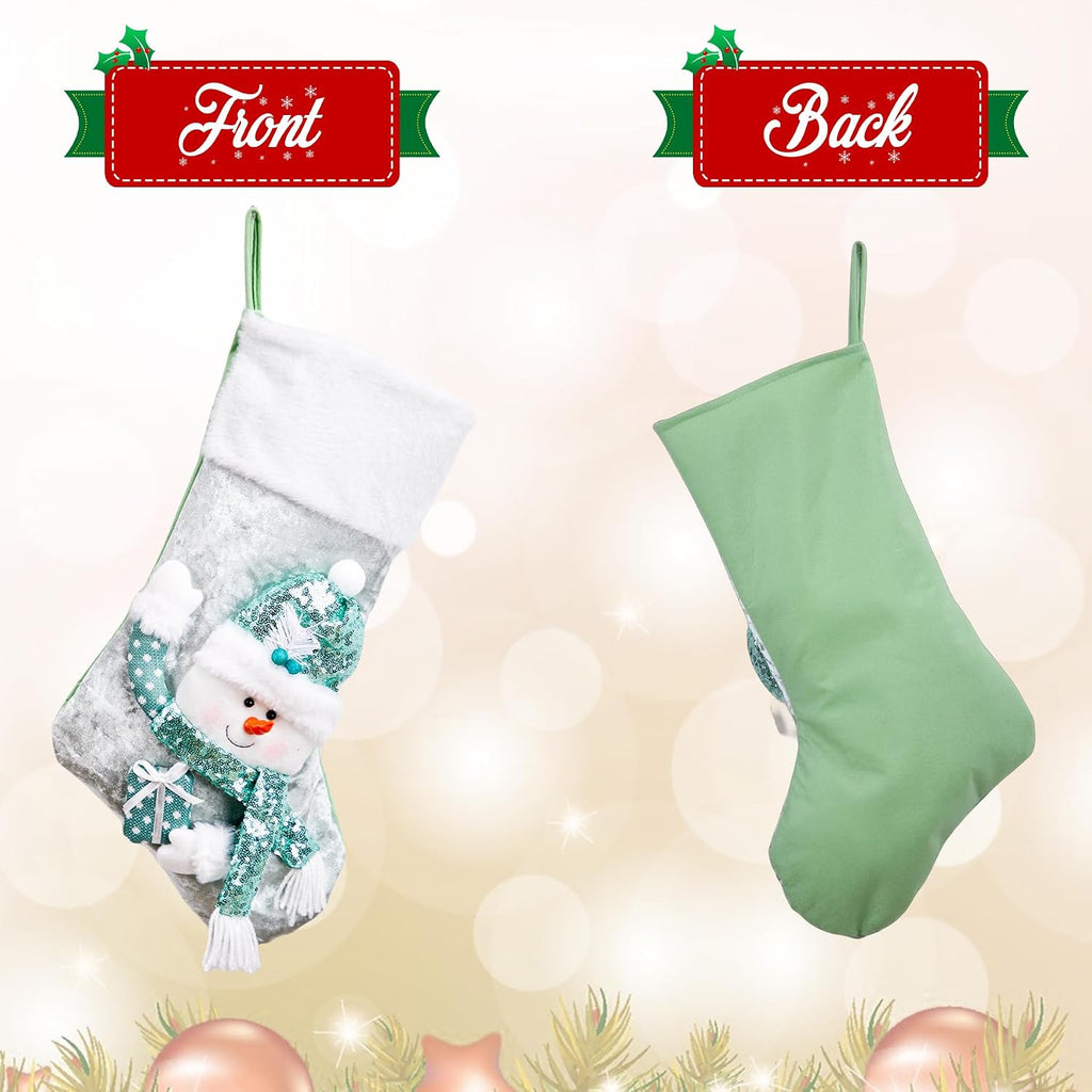 Personalized , Pink 18 Inches Xmas Stockings Holiday Christmas Decoration Gifts for Family Gril Boy Kids- 1 Pack