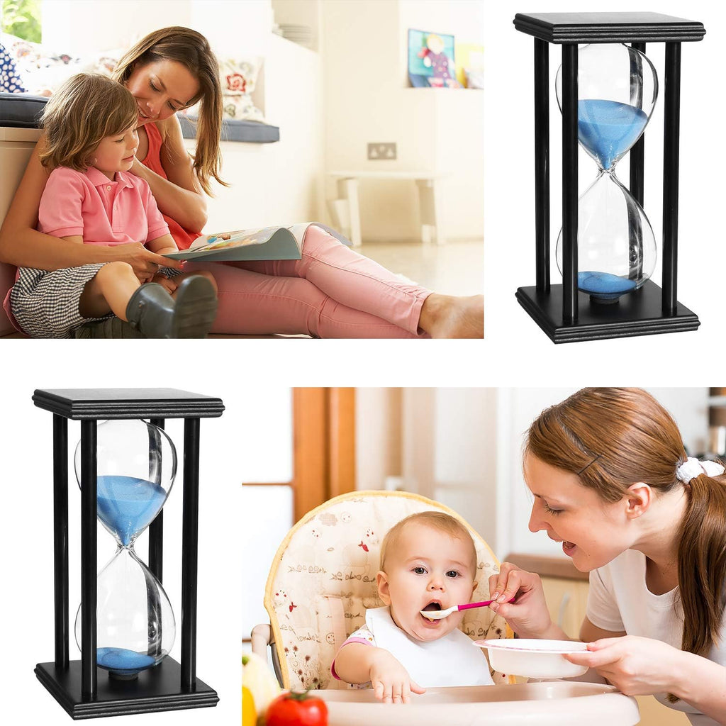 Sandglass 60 Minutes Timer Hourglass 1 Hour for Ornament Decoration Xmas New Year Birthday Tea Coffee Table Book