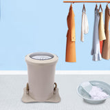 Manual Spin Dryer, Portable 3 Gallon Compact Clothing Dehydrator, Non Electric Foot Mini Laundry Machine with Clear