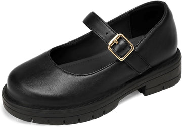 Girls Mary Jane Dress Shoes School Uniform Platform Flats