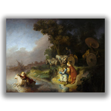 Rembrandt Harmens Van Abduction of Europa Poster - Historical and Cultural Illustrated Canvas Wall Decor - Modern