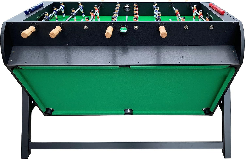 55″ Telescopic Rods 3-in-1 Swivel Multi Game Table - Foosball, Pool/Billiards & Air Hockey