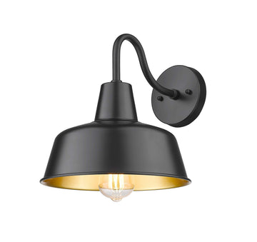 Outdoor Barn Lights, Industrial Wall Sconce, Exterior Wall Lighting Fixture, Farmhouse Wall Lights (Black, 11.28" H)