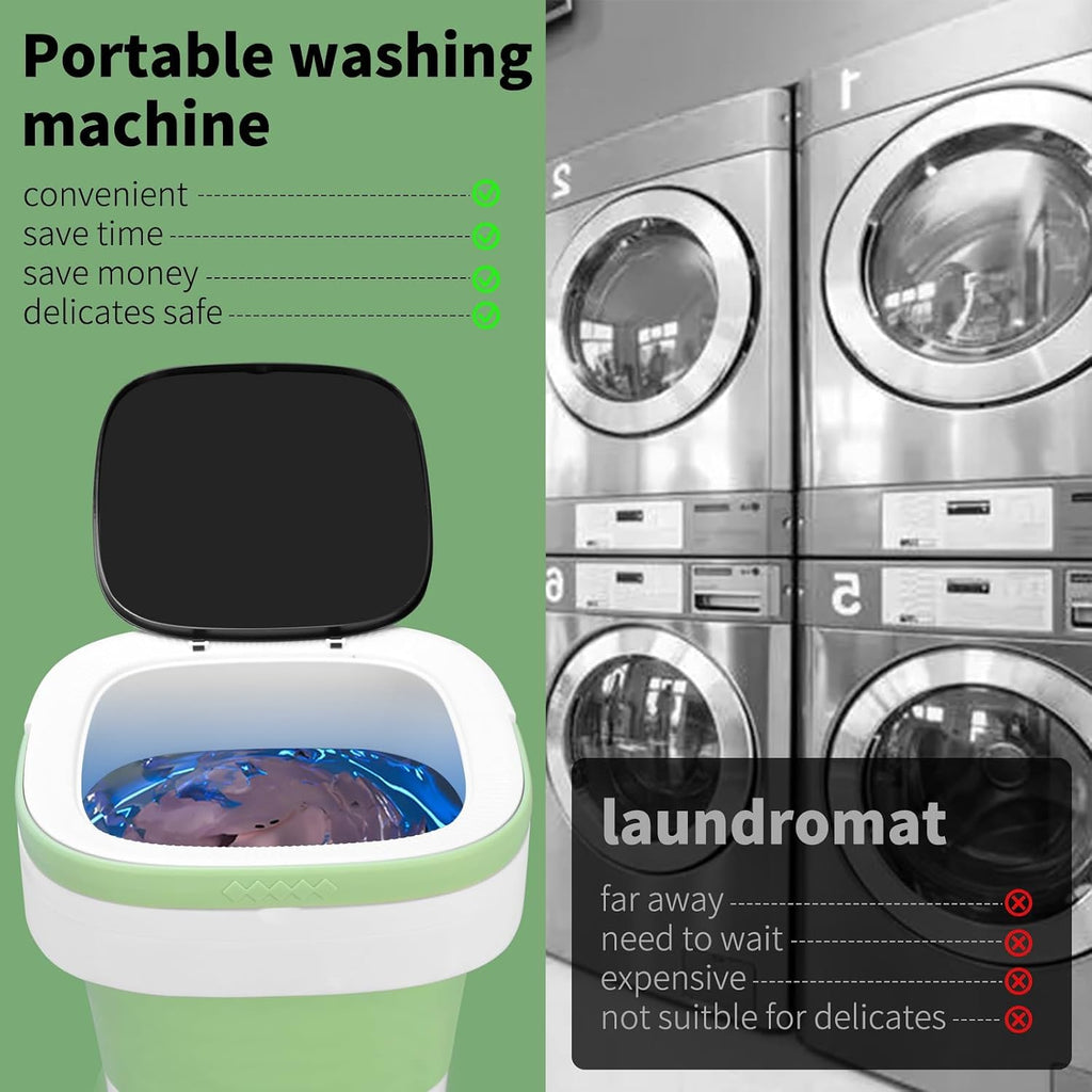 Portable Washing Machine, 20L Upgraded with Spin Basket Laundry Machine, 3 Modes Deep Cleaning, Upgraded Small