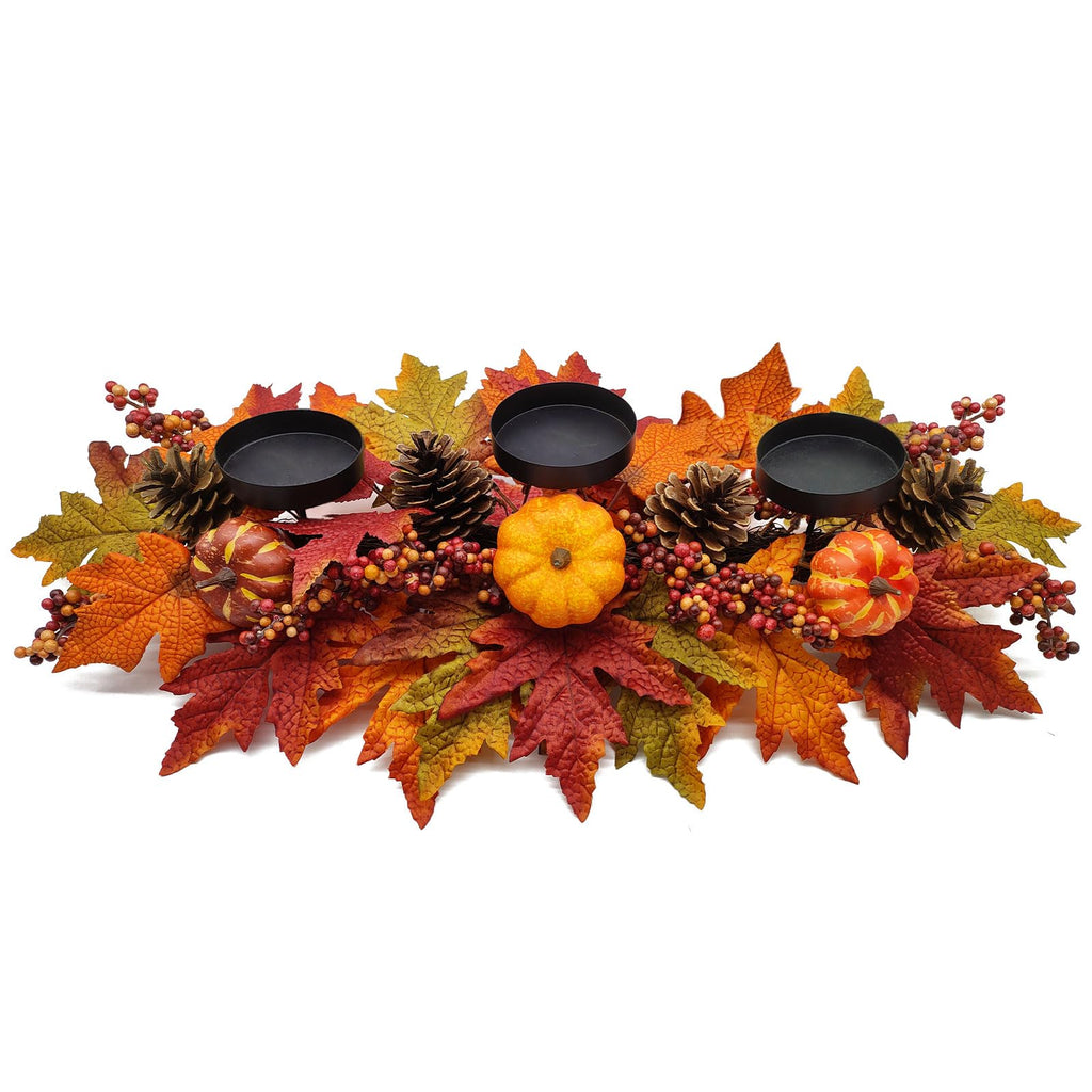 Fall Centerpieces for Table Decorations with Artificial Pumpkins