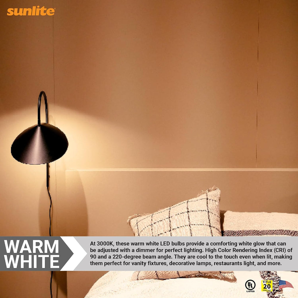 G25 Globe Light Bulbs, 6W (60W Equi.), Medium E26 Base, 500 Lmns, Dimmable Round Type G Vanity LED Bulb, Frosted, 90
