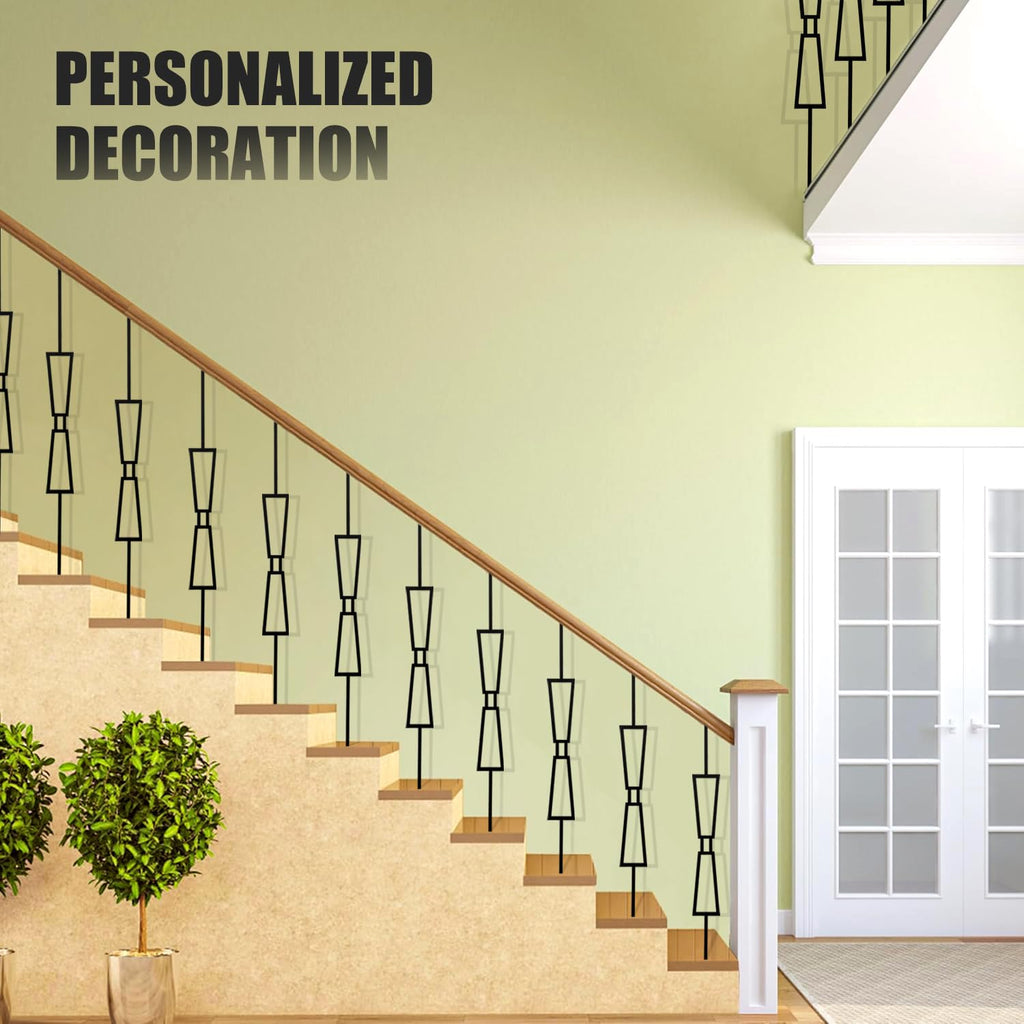 10 Pack Wrought Iron Balusters, 44" x1/2" Deck Balusters - Metal Stair Decorative Balusters Hollow - Stair Balusters
