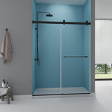 56" -60" W x 75" H Frameless Shower Door, Double Sliding Shower Door，Bathroom Sliding Shower Door
