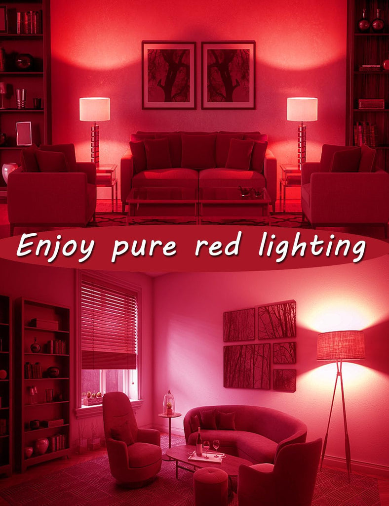 LED Red Sleep Light Bulb Dimmable, 100% Blue Light Blocking Bulb