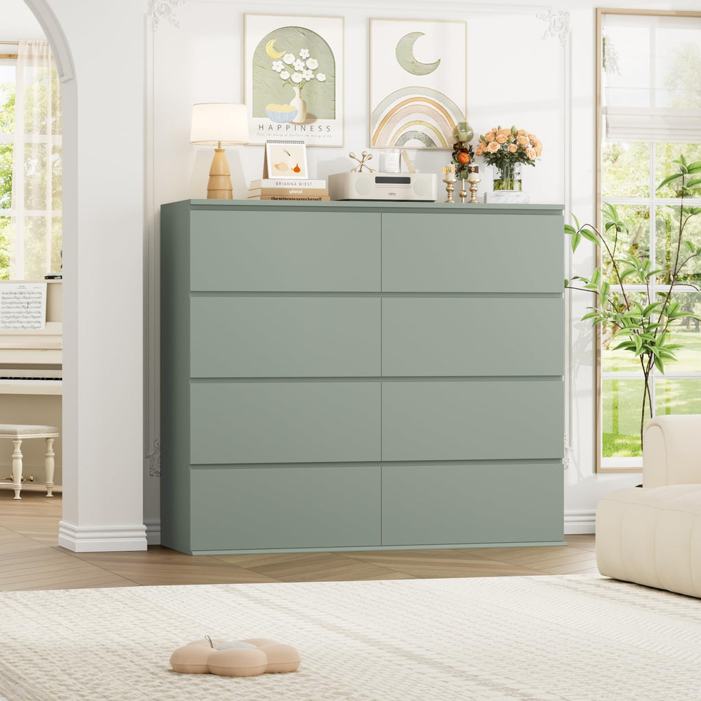 Green, 8 Drawer Chest of Drawers