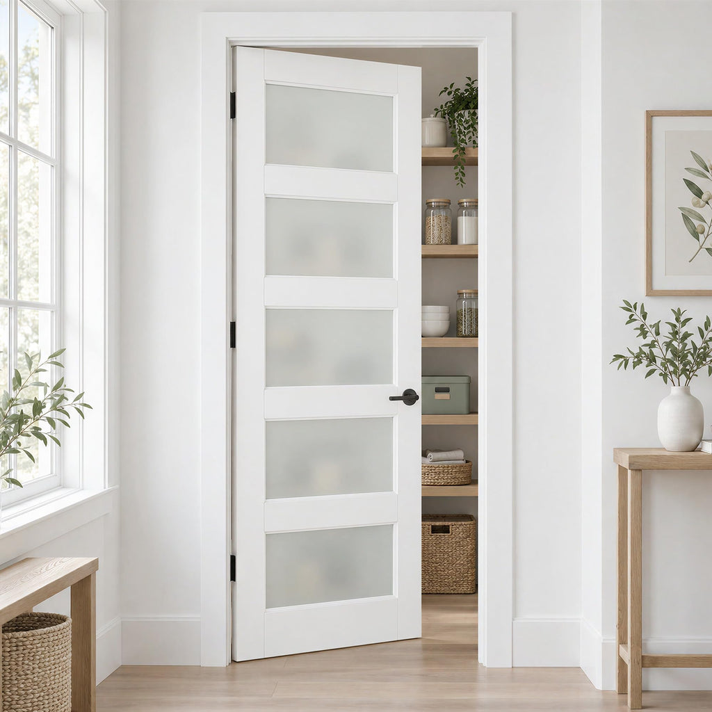 32" x 80" Frosted Glass Door, MDF Solid Core Interior Door Slab
