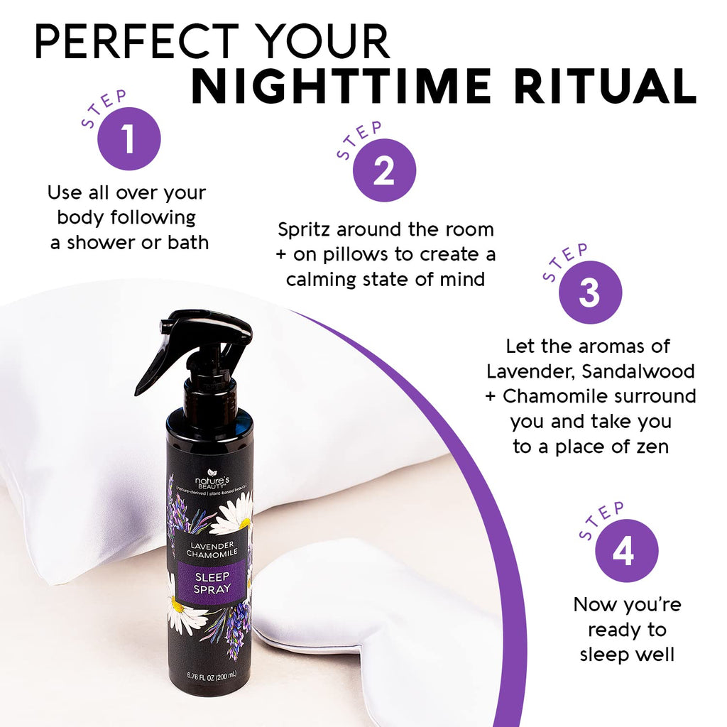 Lavender Chamomile Sleep Spray Multi-Pack - Sleep Well + Relax with Premium Grade Room + Pillow Spray, Made - Set of 2