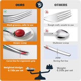 Silverware Set for 8, Heavy Duty Stainless Steel Cutlery Set Flatware Set,40-Piece Premium Silverware