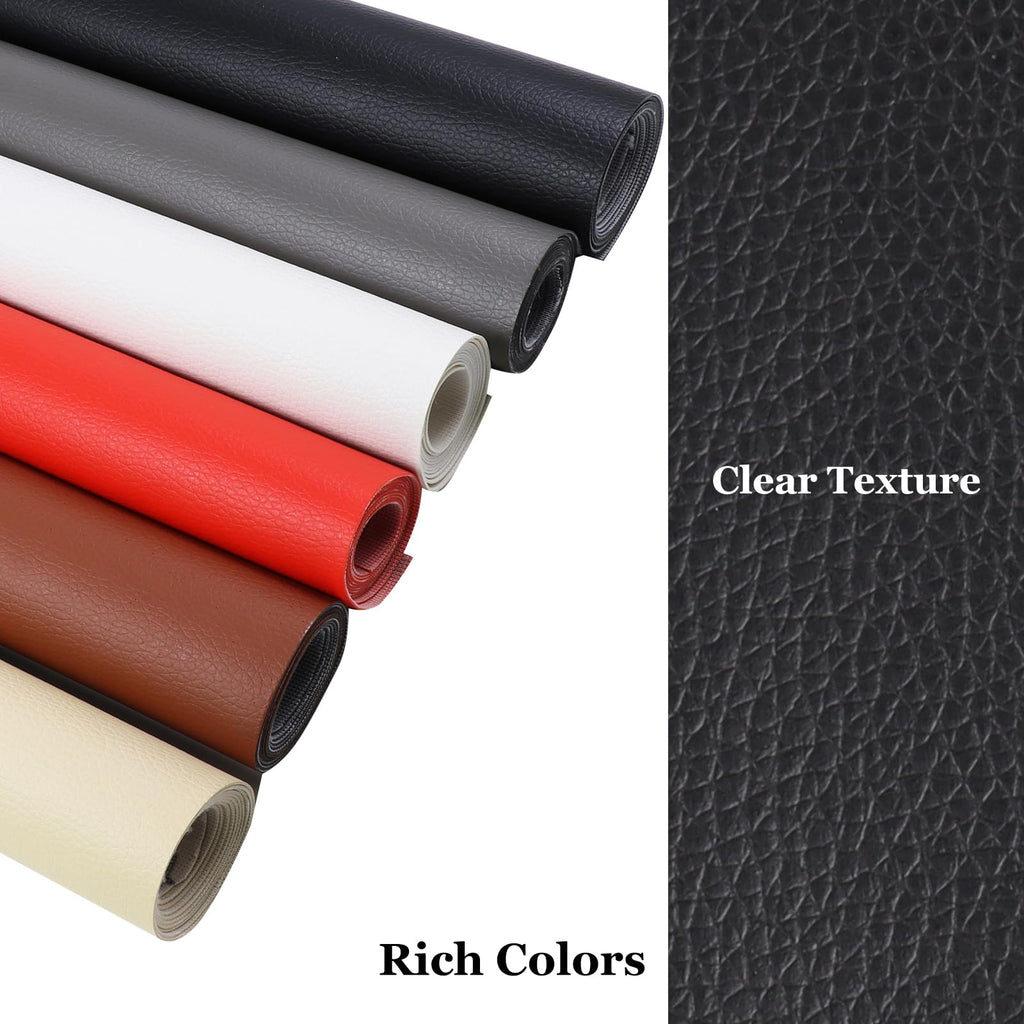 Vinyl Upholstery Fabric, Marine Vinyl Faux Leather for Chair, Sofa, Boat Repair (Brown, 75inchx55inch)