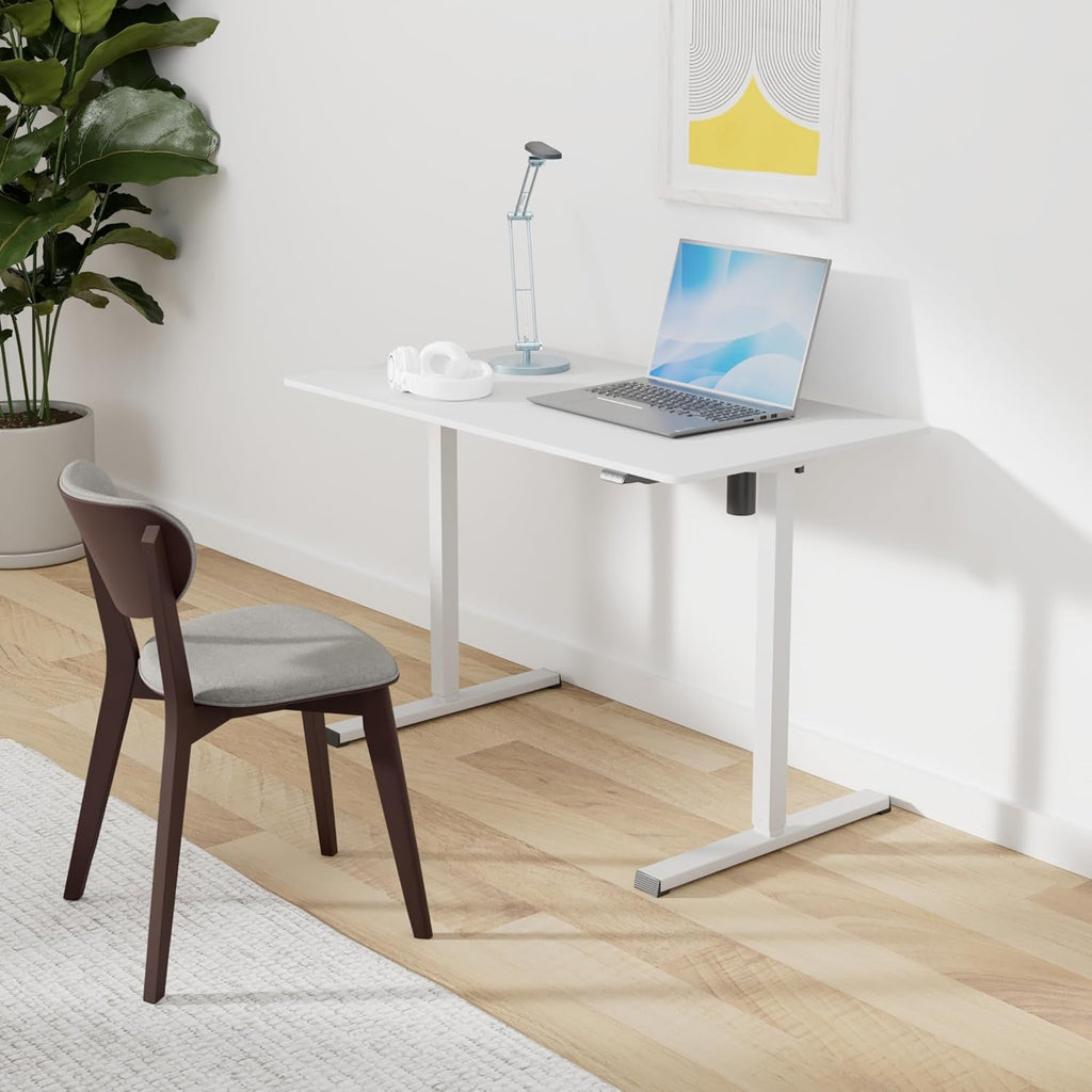 EN1 One-Piece Standing Desk 48 x 24 Inches Height Adjustable Electric Sit Stand Up Desk Home Office Desk