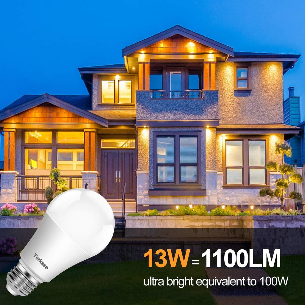 Outdoor Sensor Light Bulbs, E26 Dusk to Dawn Automatic Sensor