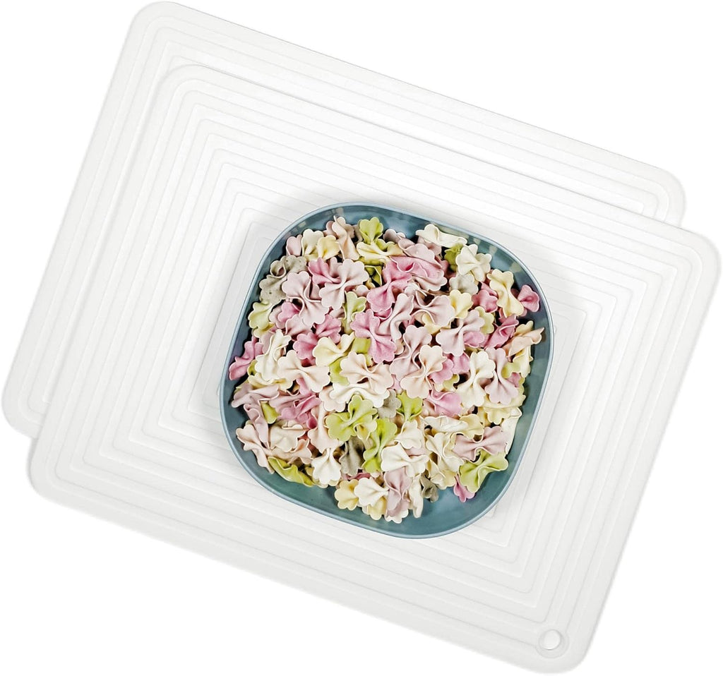 Silicone Trivets Mats Set, Trivet for Hot Dishes, Trivets for Hot Pots and Pans, White Silicone Pads, Multi-Purpose - Set of 2