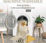 Lahome Boho Rug for Living Room - 5 x 7 Area Rugs Washable Non-Slip Soft Bedroom Carpet Ultra-Thin Throw Tan Dining