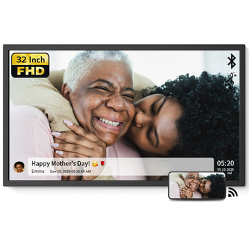 32" Extra Large Digital Picture Frame, Anti-Glare Display, 64GB