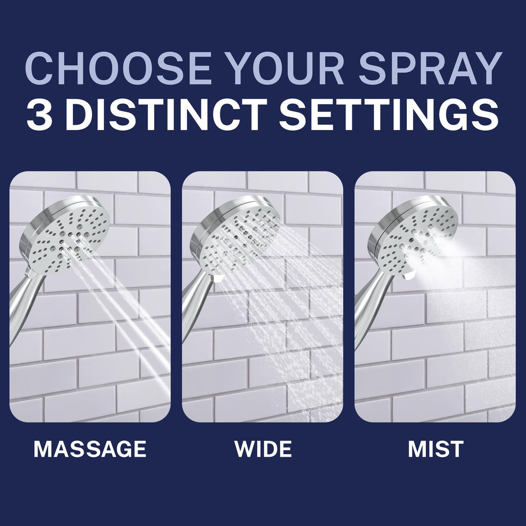 Metal Rain Shower System with Handheld, Valve and Trim Kit