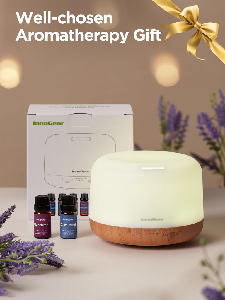 500ml Aromatherapy Diffuser 6 Essential Oils Gift Set