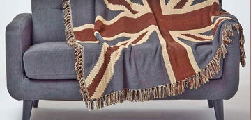 Luxury 100% Peruvian Royal Baby Alpaca Throw Blanket, (68" x 74" - 185x190 cm, 6.99 Lbs), British Flag