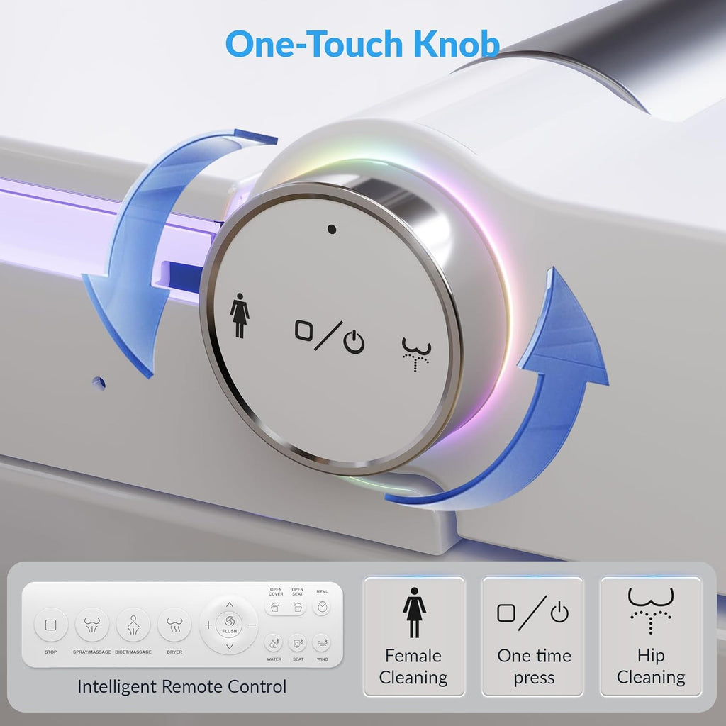 Smart Toilet with Bidet Built In, Heated Seat, Warm Water Wash & Dryer