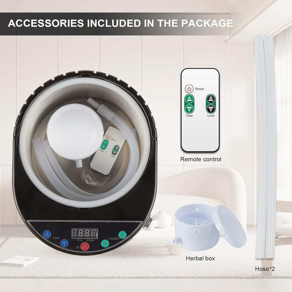 4L Large Capacity Home Sauna Steamer, Portable Steam Generator with Protection for Home Spa
