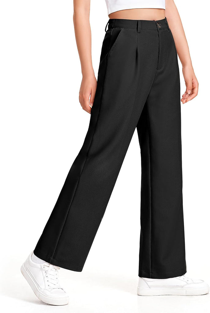 Girls Dress Pants Wide Leg Uniform Pants for Girls Preppy Clothes