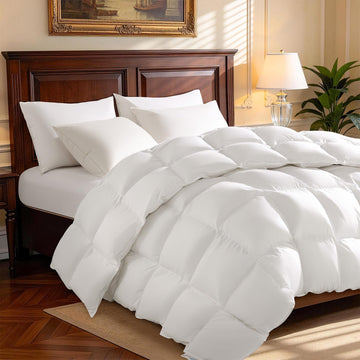 Goose Down Comforter Queen Size, 600 TC Cotton Cover