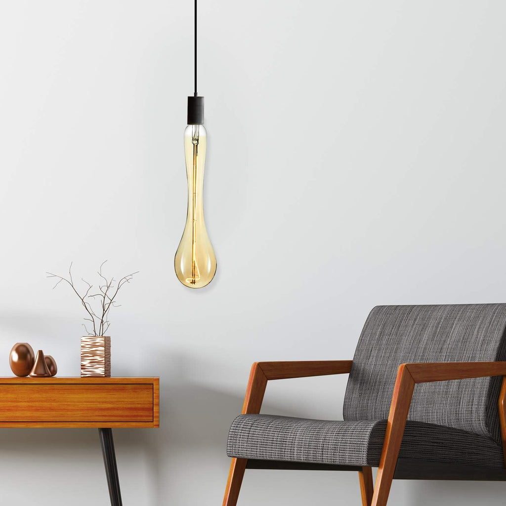 Decorative Oversized Edison Light Bulbs with E26 Base, Amber Glass, 4W Warm White 2200K, Dimmable, Large Led Filament
