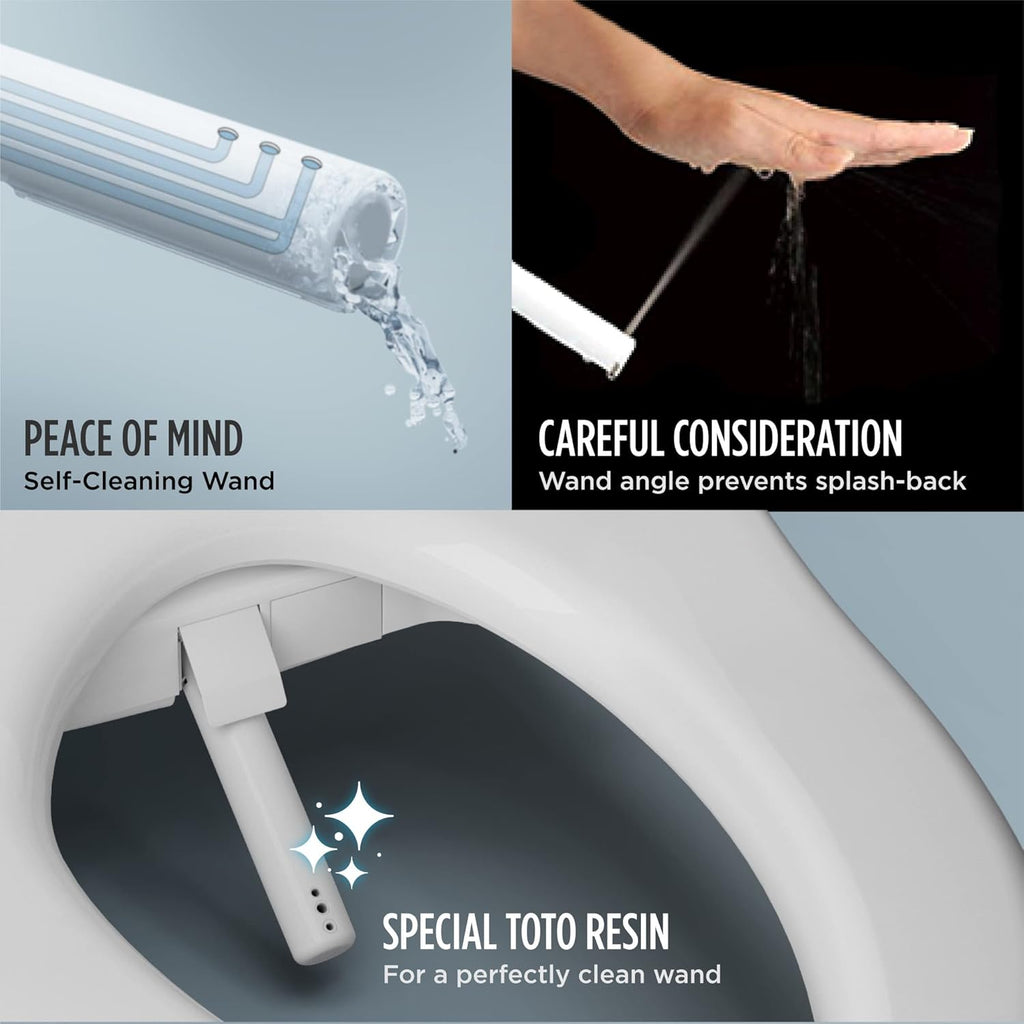 Elongated Electronic Bidet Toilet Seat with Heated Seat, Soft-Close Lid, Warm Water Wash
