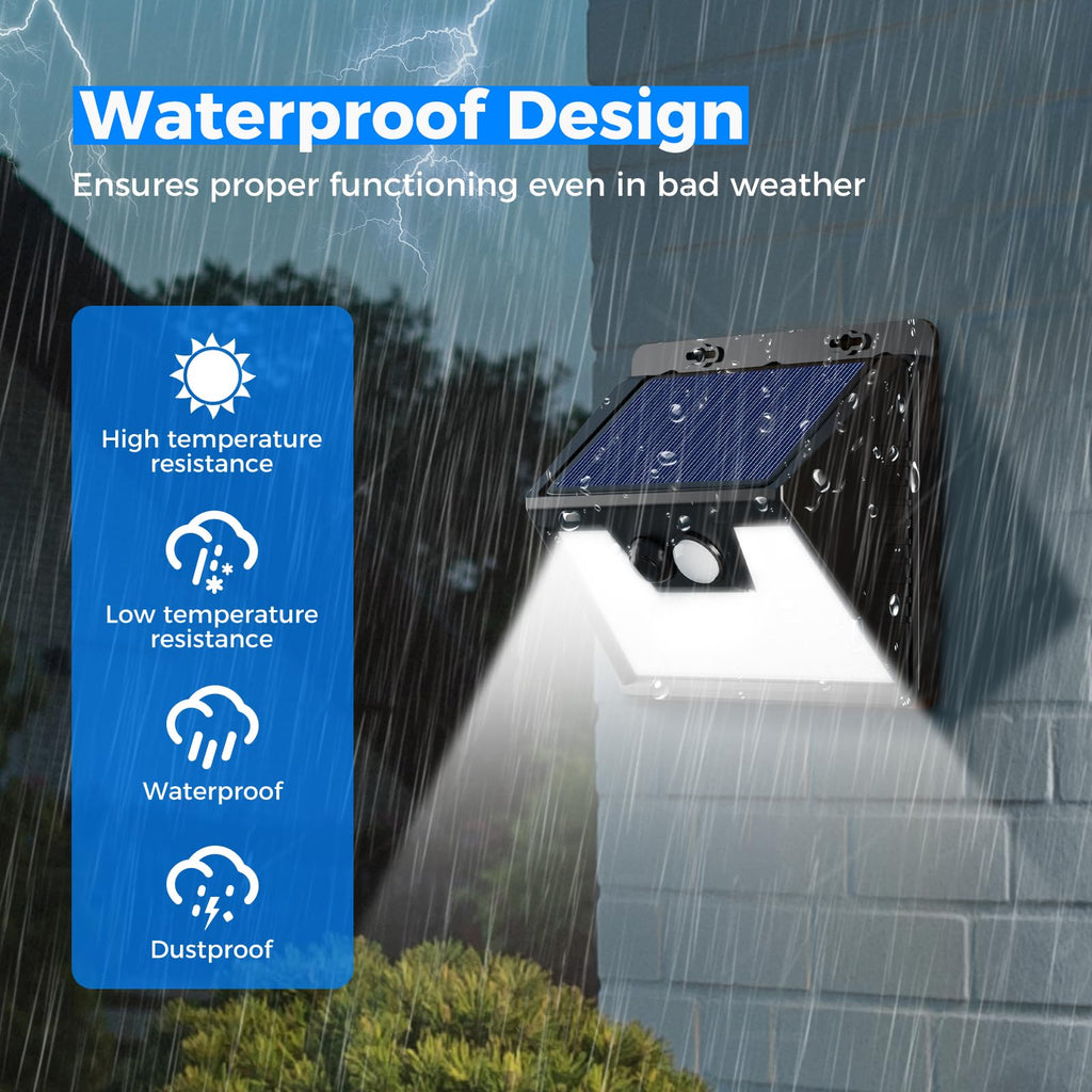 18 Pack/140 LED Solar Lights, Outdoor Waterproof, 3 Lighting Modes, Motion Sensor, Black