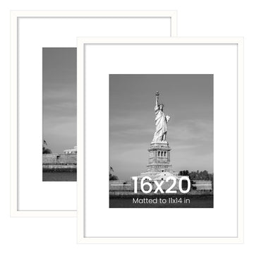 16x20 Picture Frame, Wall Gallery Frames Set of 2, White