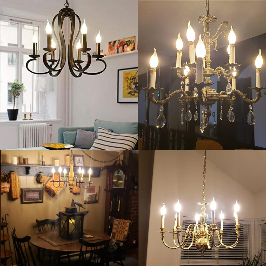 Frosted Candelabra Light Bulbs 25 Watt Equivalent E12 LED Bulb