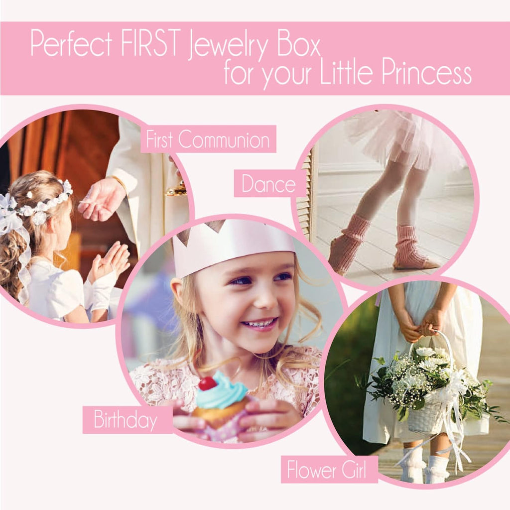 Personalized Jewelry Box Amoire Tall Wood Organizer Chest for Girls | Birthday Gift for Girls (Little Mermaid)