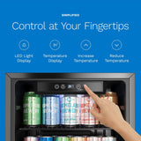 Beverage Refrigerator and Cooler - Mini Fridge with Glass Door for Soda Beer or 