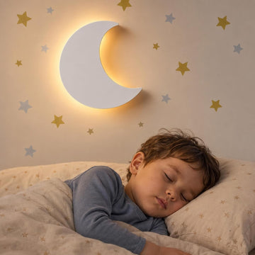 Moon Wall Light for Moon and Stars Decor - Toddler Night Light