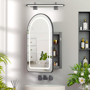 Recessed Medicine Cabinet, Arched Medicine Cabinet with Lights