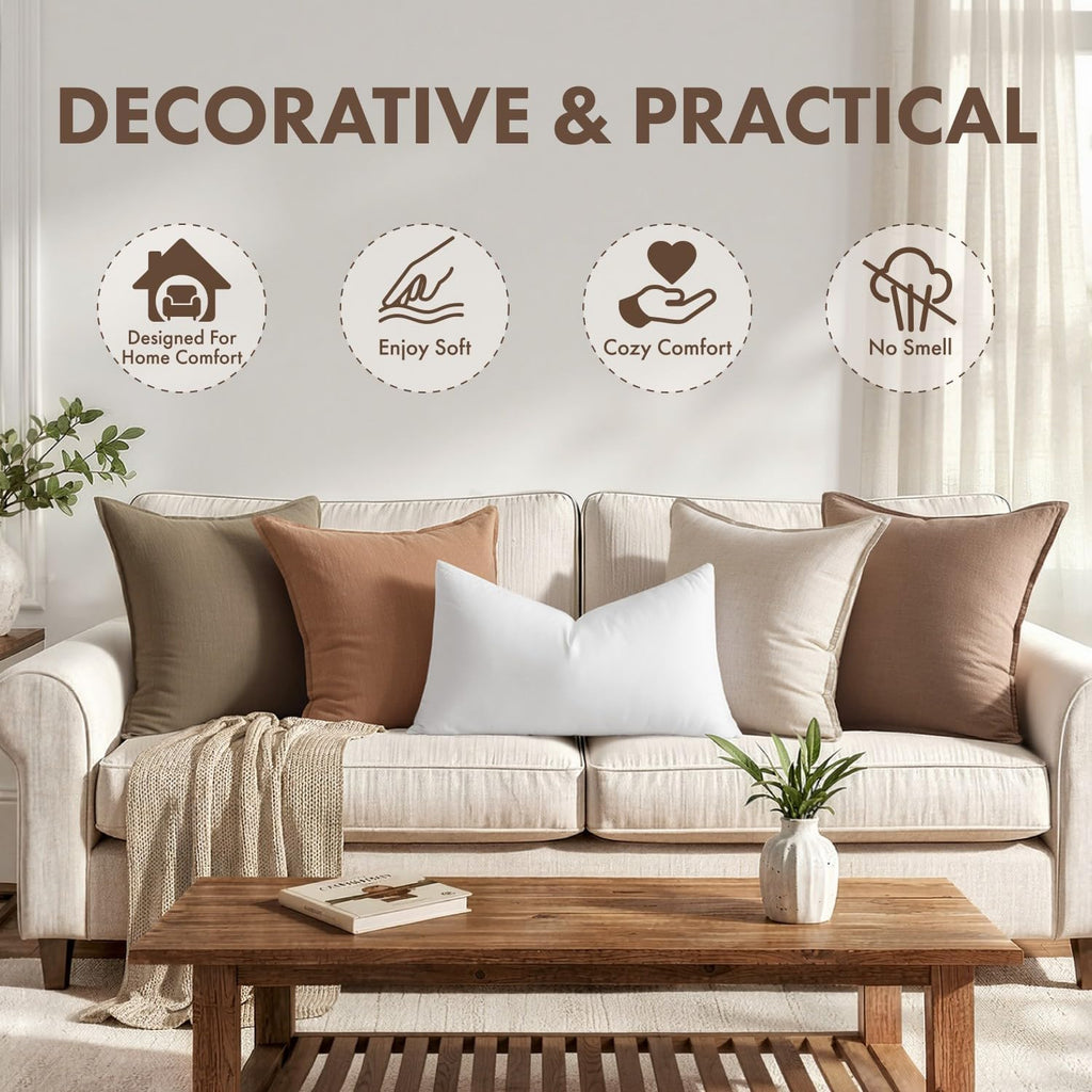 12x22 Inch Synthetic Down Alternative Pillow Insert