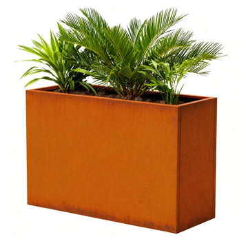 Corten Steel Planter Box 36" L x 15" W x 24" H Rusted Metal Outdoor Planter