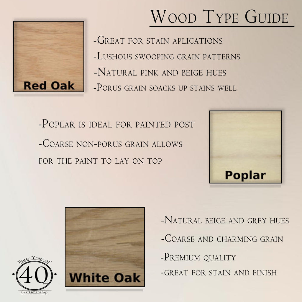4001 Red Oak Blank Newel Post - 3" x 60" Solid Hardwood Square Stair Newel Post - Simple Modern Design