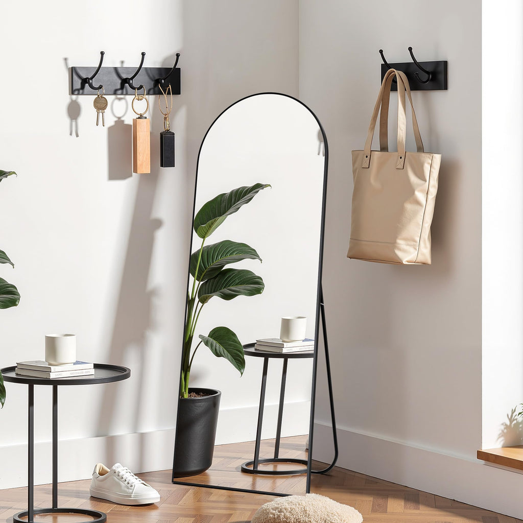 Arched Full Length Mirror, Floor Mirror with Stand, 59"x16" Large Mirror, Wall Mirror Full Length, Body Floor Mirror