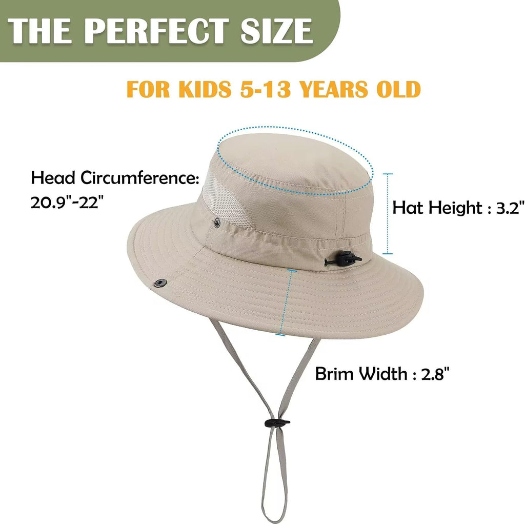 Outdoor Kids Sun Hat UPF 50+ Girls Boys Bucket Hat for Beach Safari