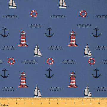 Upholstery Nautical Fabric By The Yard Decorative Soft