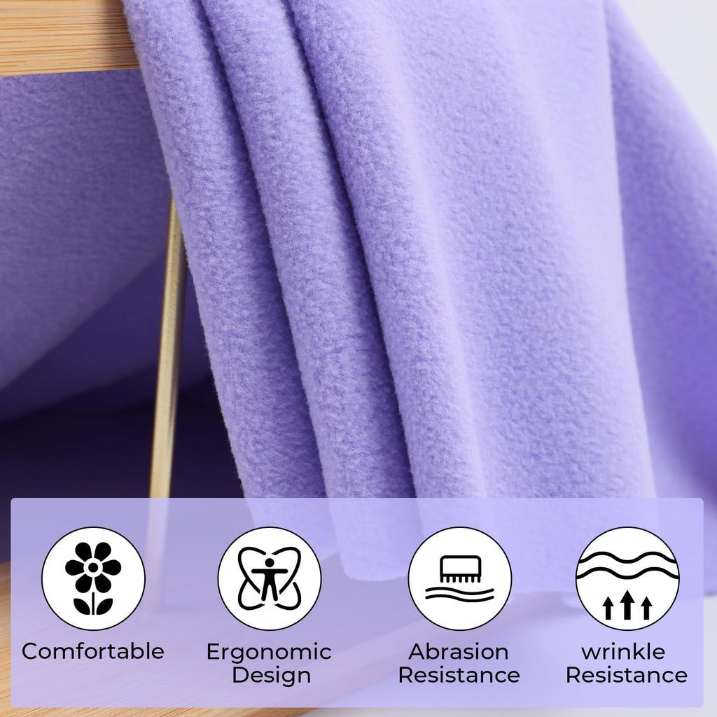 Knitted Polar Fleece Fabric, 10 x 10 inches, 12 Colors, Anti-Pill Plush Polyester for DIY Sewing Crafts